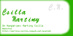 csilla martiny business card